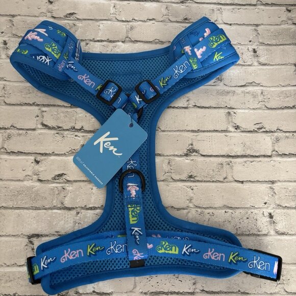 Sassy Woof Ken Barbie Blue Dog Harness Size L NWT - Picture 2 of 2